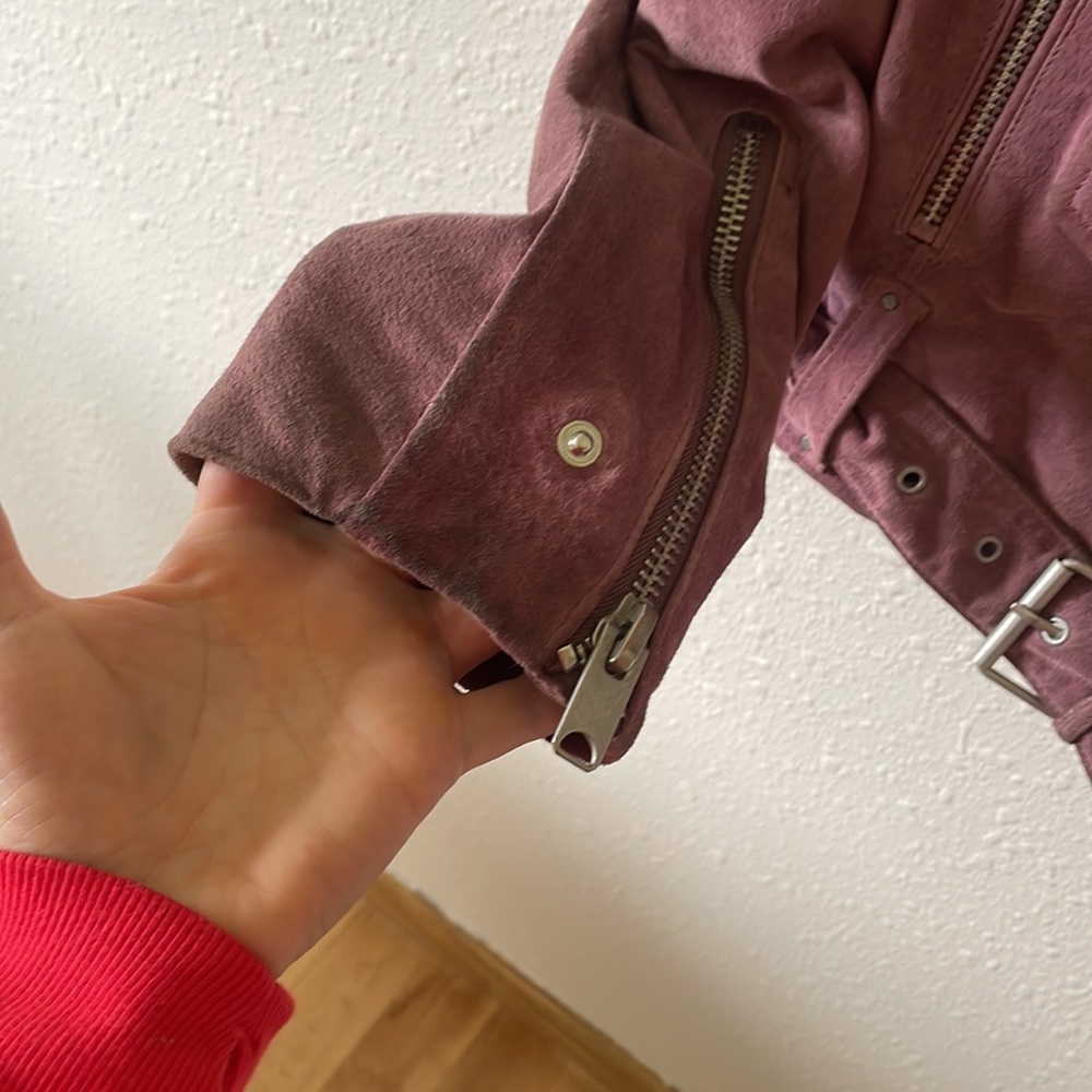 Andrew Marc New York Sabrina Suede Moto Jacket - Picture 9 of 12